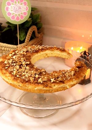 صورة لوصفة بسبوسة رمضان بالقشطه 😋🌙