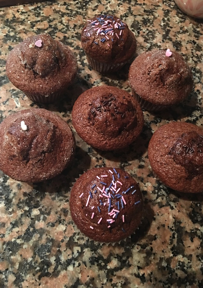 Una foto de Magdalenas súper esponjosas de ColaCao y Nutella