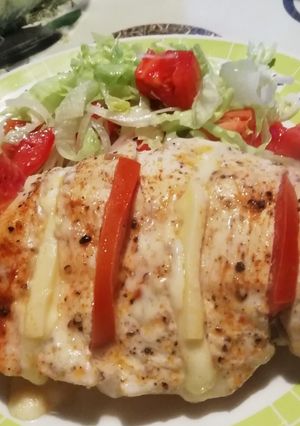 Una foto de Pechugas estilo Hasselback (#resp al desafío)