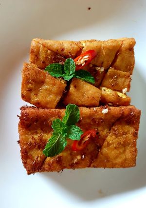 Hình của món Đậu hũ chiên sả ớt.