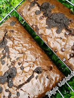 Foto resep TrippLe ChocoLate Brownies (Brownies Sungai) - FLo
