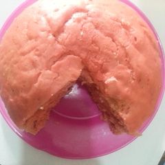 A picture of Steamed cake with strawberry #author's Marathon contest#.