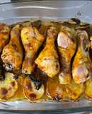 Muslos de pollo al horno con un toque mediterráneo