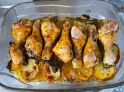 Una foto de pollo en achiote al horno