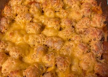 Easiest Way to Cook Yummy Hot dog tater tot casserole