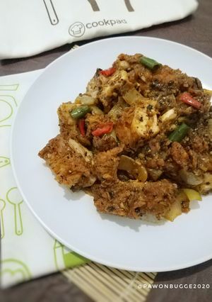 Foto resep Ayam KFC with Black Pepper Sauce