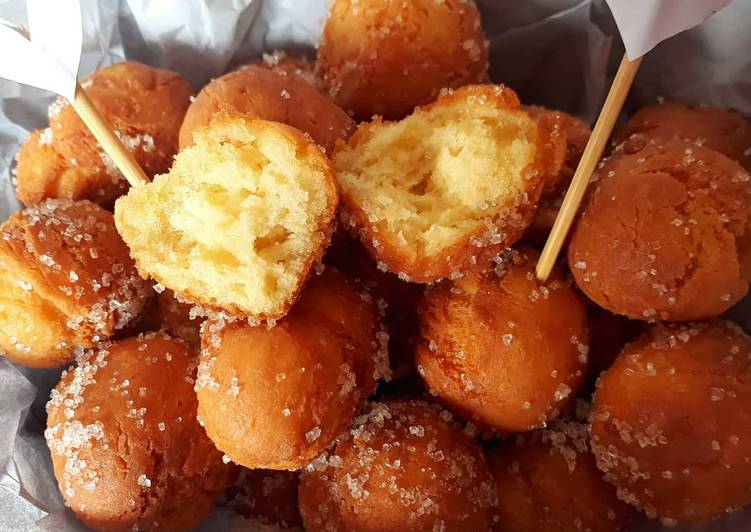 Resep: LezatHitokuchi donut(hole donut)