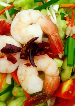 รูปของ ยำกุ้งลวกมะระจีน