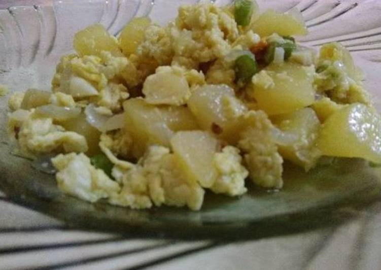 Resep Tumis Kentang Siram Telur with Magicom Ala Anak Kost Anti Gagal