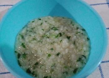 Resep Unik Bubur bayam #mpasiADAM8month Mantul Banget