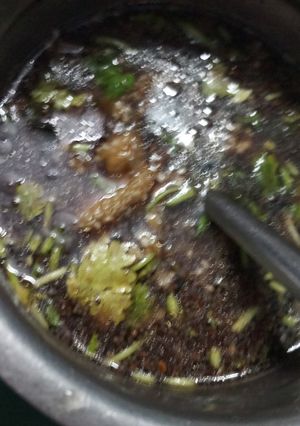 A picture of Brinjal Puli Gosthu-Kumbakonam special.