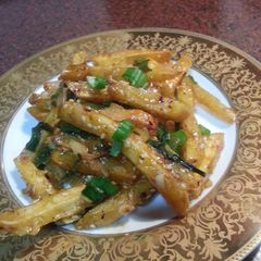 Honey chilli potato A picture of Honey chilli potato.