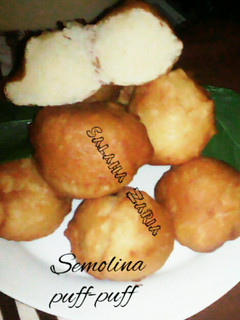 A picture of Semolina Puff-puff.