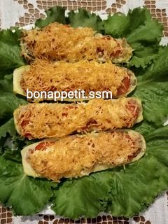 Фото Фаршировані кабачкові човники.