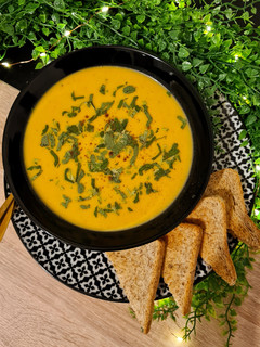 A picture of Roasted Butternut Squash Soup.
