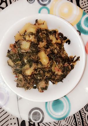 A picture of Aalu methi veg.