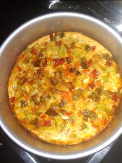 Una foto de 🍆🌶️🍅Tarta de verdura🍆🌶️🍅
