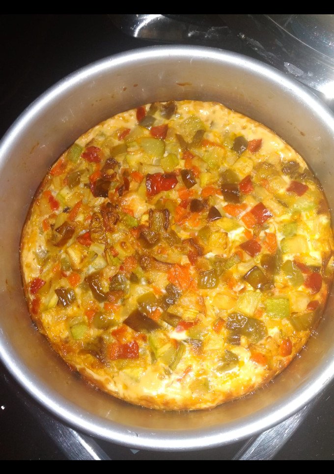 Una foto de 🍆🌶️🍅Tarta de verdura🍆🌶️🍅