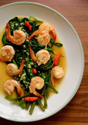 Foto resep Cah Kangkung Udang