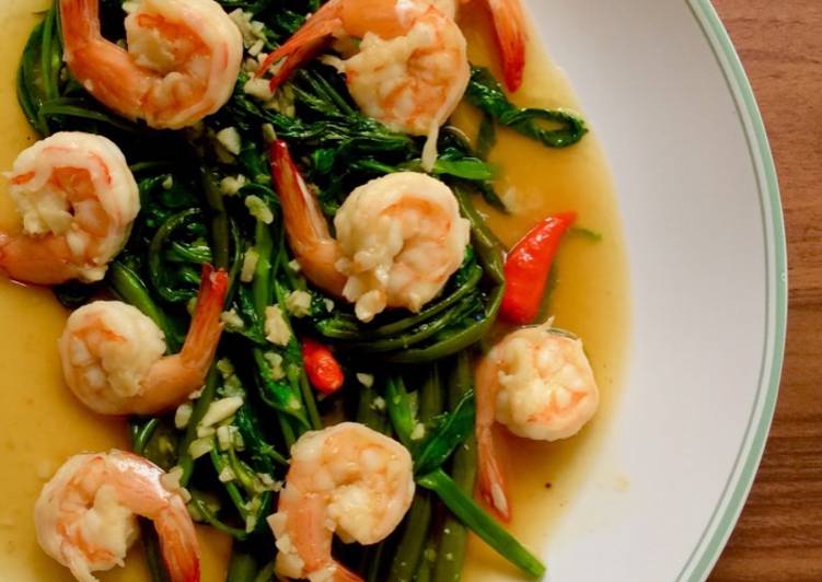 Resep masakan Cah Kangkung Udang | Cara Masak Cah Kangkung Udang Yang Paling Enak