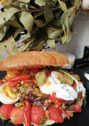 Une photo de Pan bagnat a ma facon🌶️🥪