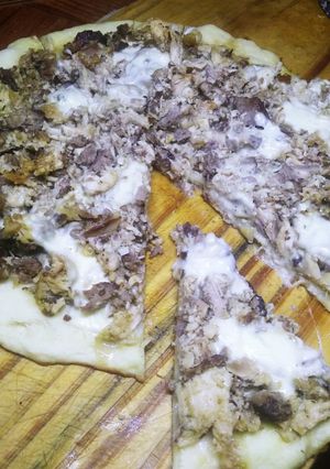 Una foto de Pizza de asado