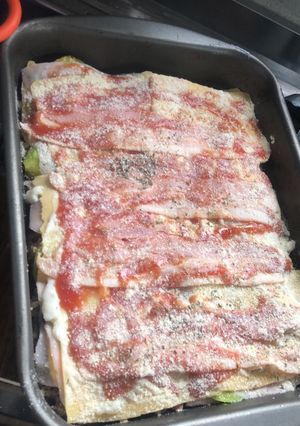 Una foto de Lasaña berenjenas y zapallitos