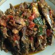 Tumis pedas ikan keranjang(pindang)