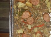 A picture of potatoes minced beef