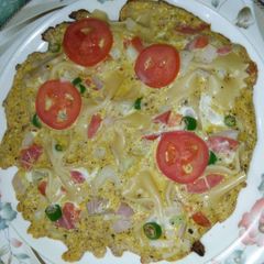 A picture of Pasta eggs omelette.