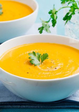 Una foto de Crema Calabaza y queso