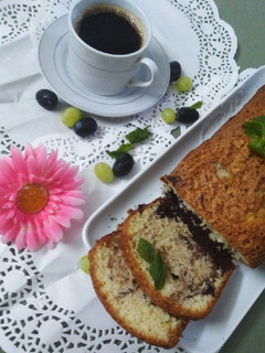 A picture of Marble tea Cake.