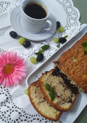 A picture of Marble tea Cake.