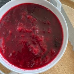 A picture of Quick plum and vanilla compote.