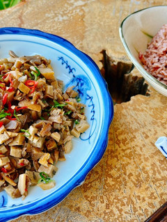 Hình của món Nấm, ngưu bàng xào mặn| Món chay thường ngày.