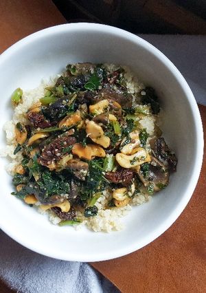 A picture of Mushroom quinoa.