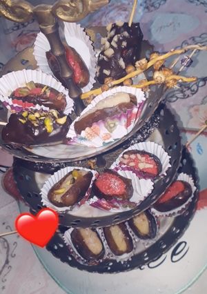 Une photo de Datte fourrées avec pâte d'amande ❤️