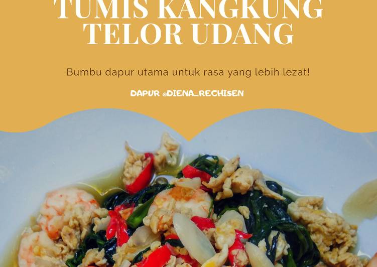 Tumis kangkung telor udang