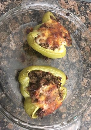 Una foto de Morrón relleno de carne