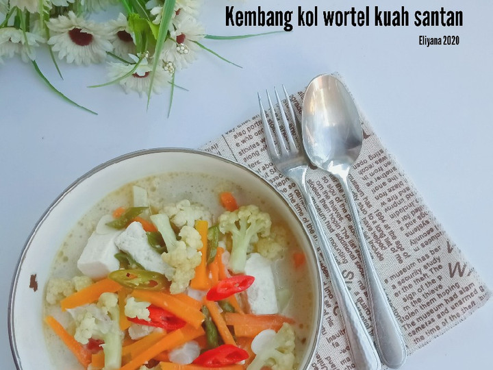 Wajib coba! Resep bikin Kembang kol wortel kuah santan yang sempurna