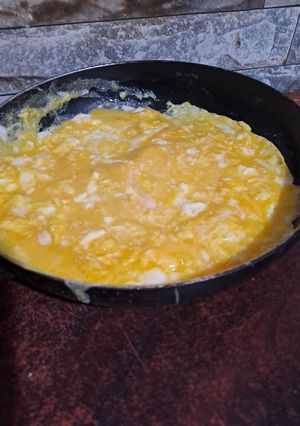 Una foto de Ricos huevos con queso cheddar