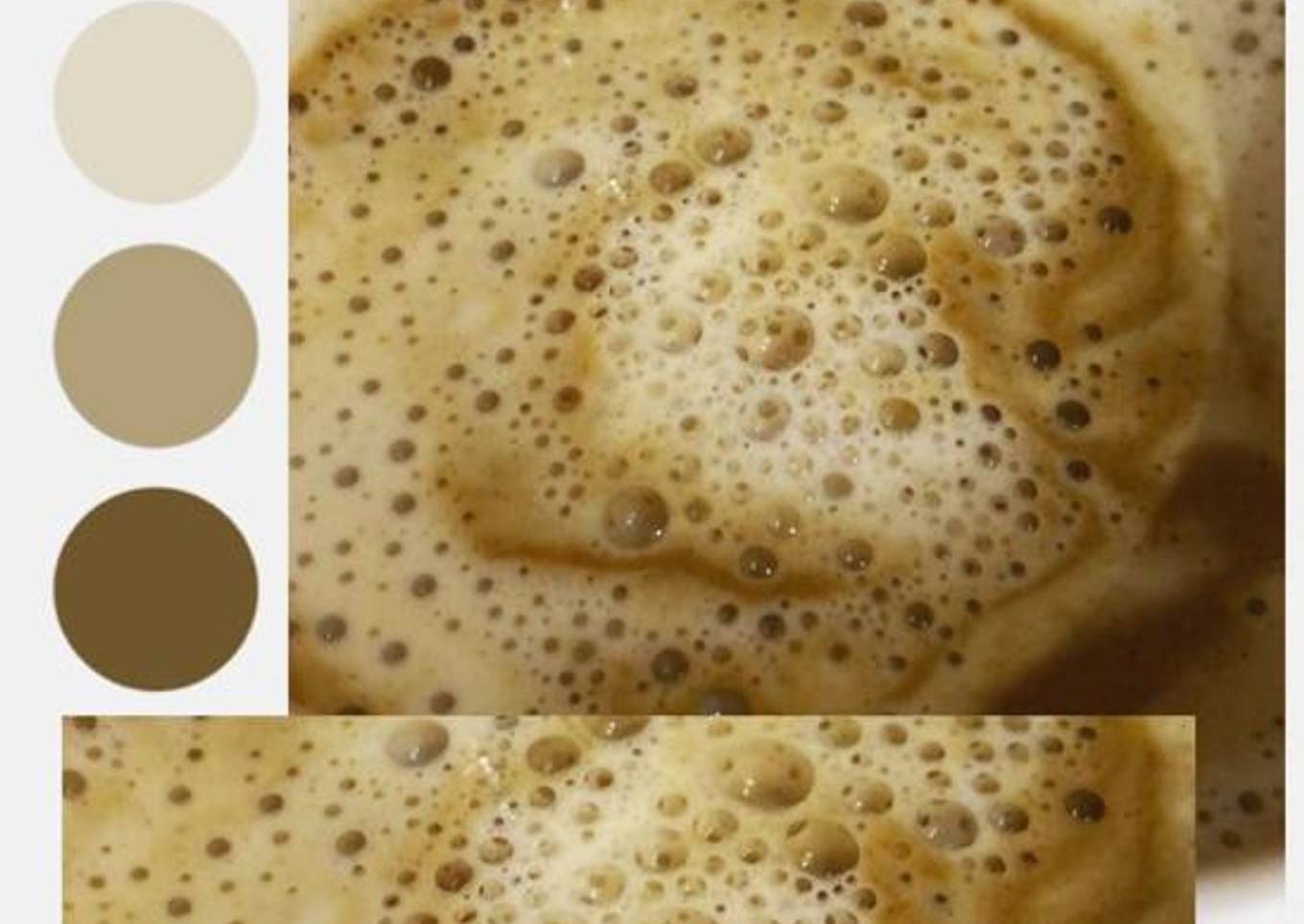 Creamy frothy coffee