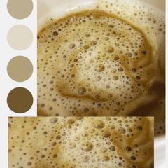 A picture of Creamy frothy coffee.