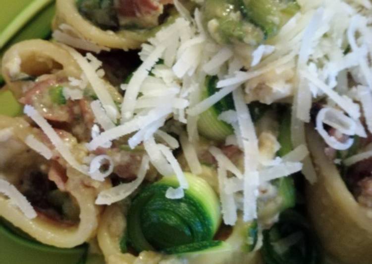 Recetta di Fatto in casa super veloce Carbonara con zucchine e spek #ciaksicucina#cookpad#