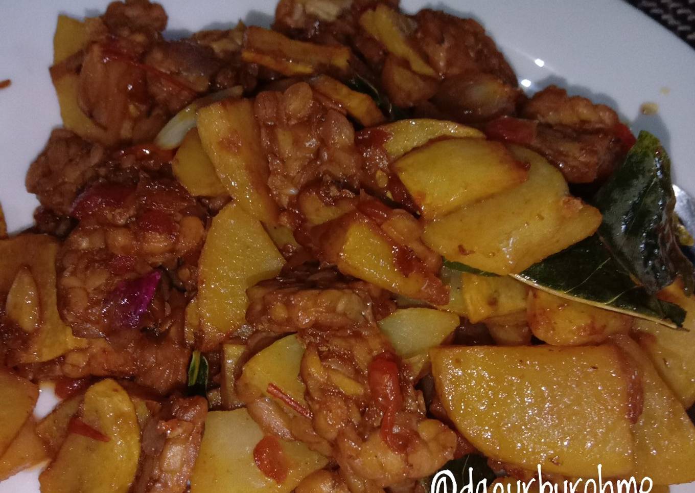 Kentang tempe manis gurih
