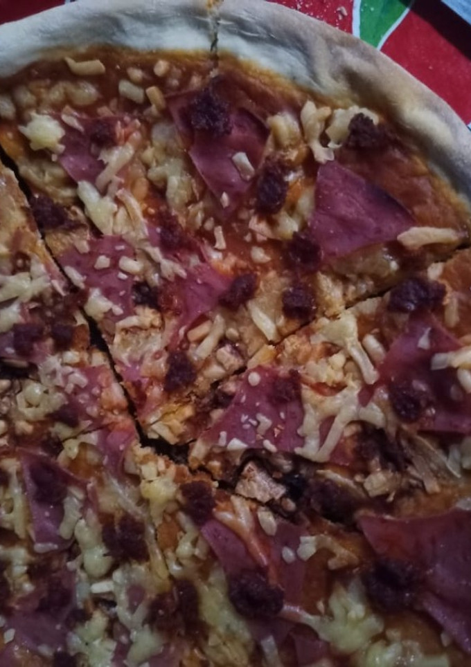 Una foto de Pizza al estilo Bob