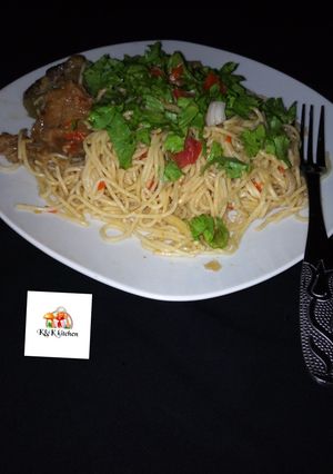 A picture of Jellof spaghetti 🍝.