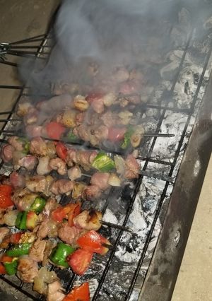 صورة لوصفة اسياخ مشوية على الفحم
