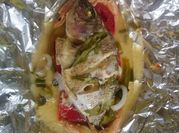 Una foto de mojarra al horno