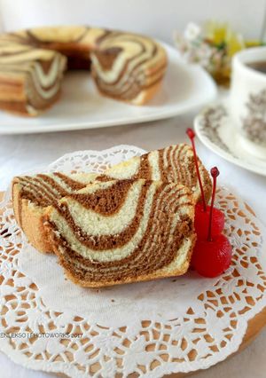 Foto resep Zebra cake (egg white)